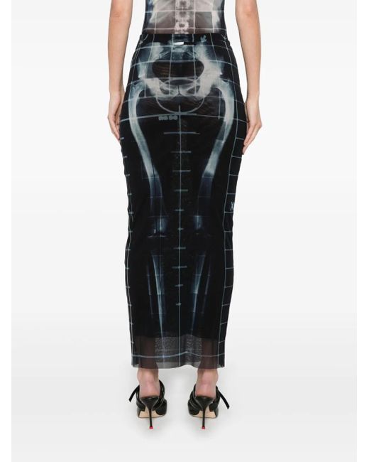 Jean Paul Gaultier Black X-Ray Maxirock