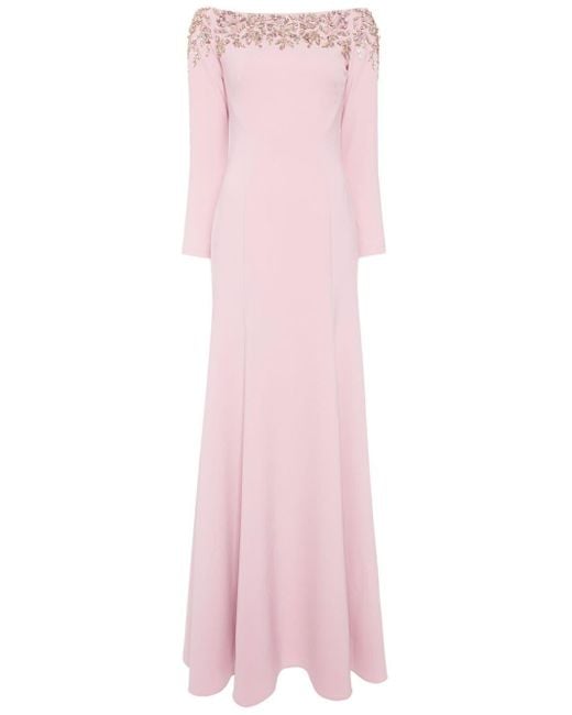 Jenny Packham Pink Rosabel Crystal-Embellished Gown