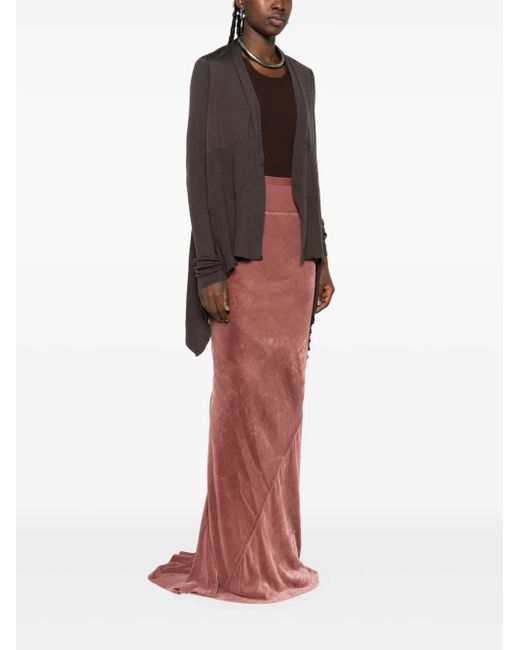 Rick Owens Black Asymmetric Cardigan
