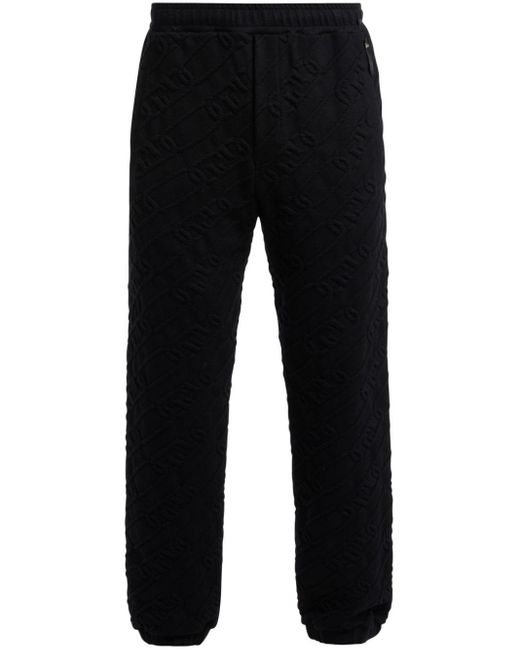 Pantalones de chándal con logo en relieve Fendi de hombre de color Black