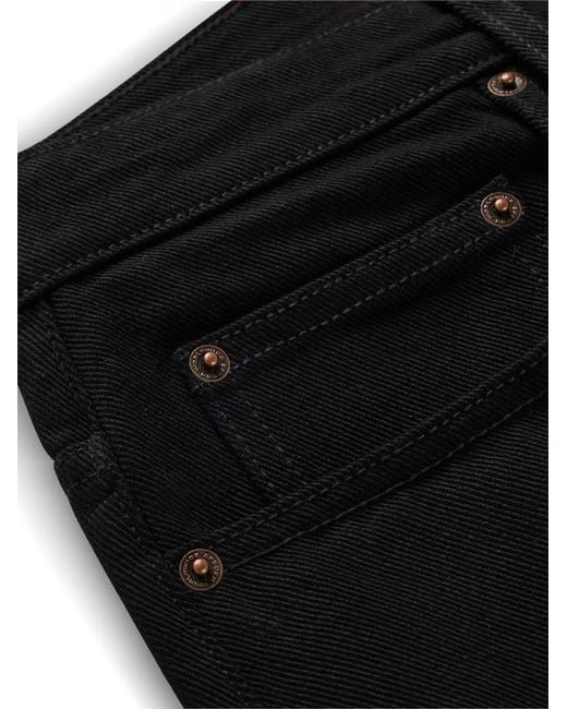 Sp5der Black Oxy Logo-Patch Jeans for men