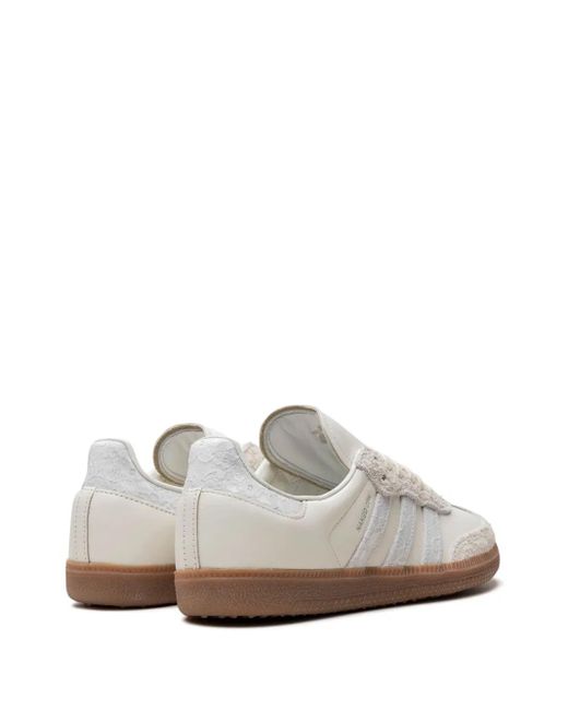Adidas White Suede Leather Samba Sneakers