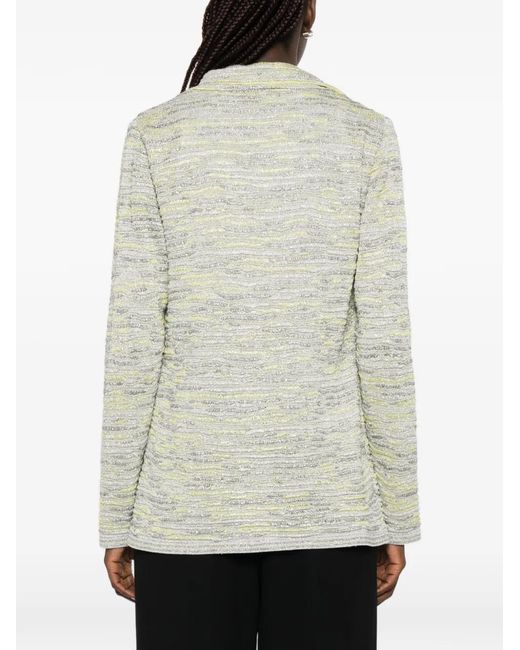 Neera White Bouclé Lurex Blazer
