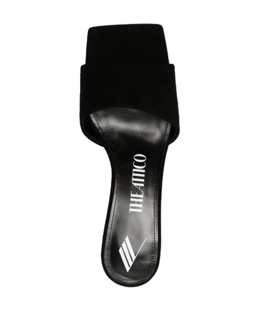 The Attico Black Cheope Wedge Sandals