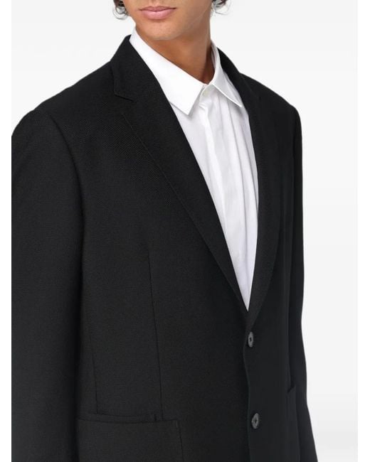 Zegna Black Wool Single-Breasted Blazer for men