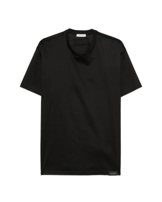 Low Brand Black Logo-Patch T-Shirt for men