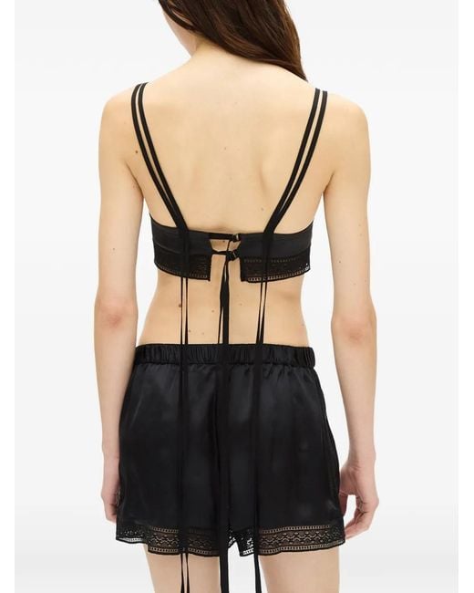 Ann Demeulemeester Black Xaja Lace-Trim Bralette