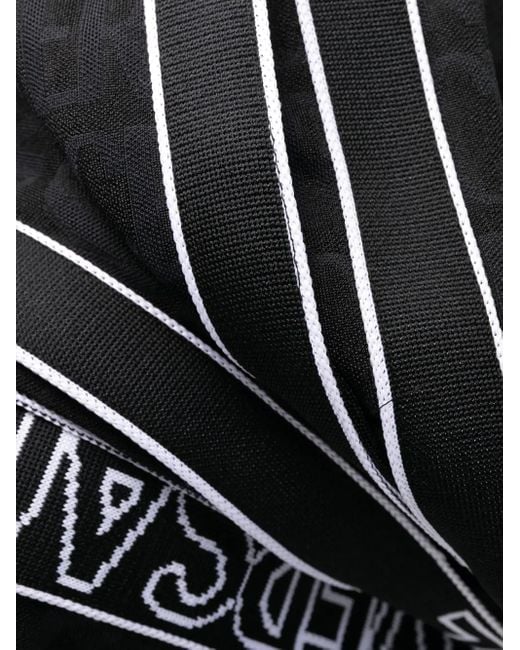 Versace Black Allover Pattern Track Pants for men