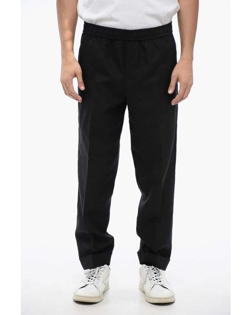Neil Barrett Black Elastic-Waistband Drawstring-Fastening Chinos for men