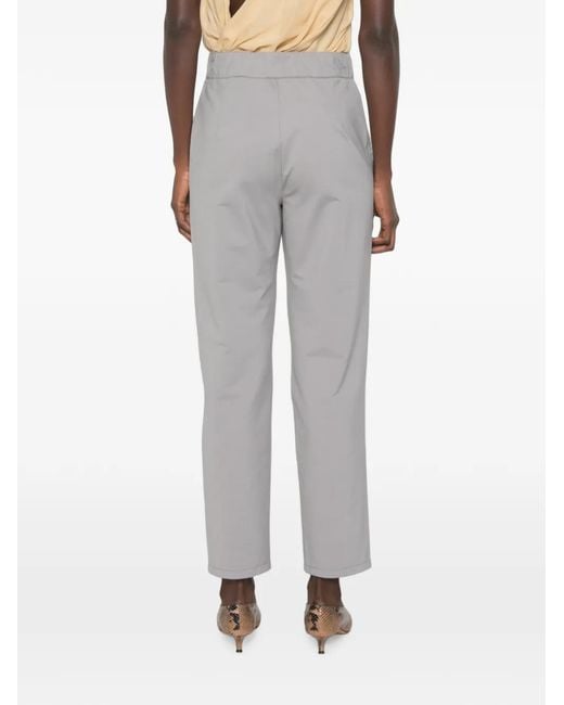 Max Mara Gray Straight-Leg Trousers