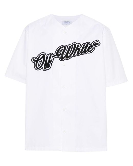 Off-White c/o Virgil Abloh Overhemd Met Geborduurd Logo in het White voor heren