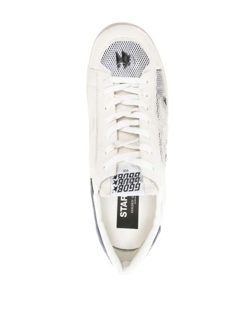 Golden Goose Deluxe Brand White Stardan Leather Low-Top Sneakers for men