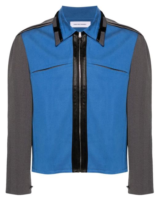 Giacca-camicia Ugo con zip di Kiko Kostadinov in Blue da Uomo