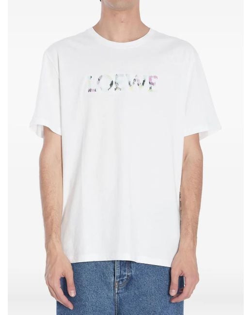 Loewe T-Shirt Met Logo in het White voor heren
