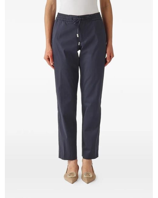 PT Torino Blue Drawstring-Waistband Trousers