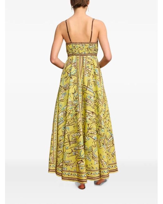 ALÉMAIS Green Fish Sticks Sundress