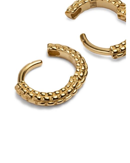 Monica Vinader Metallic Mini Heirloom Huggie Earrings