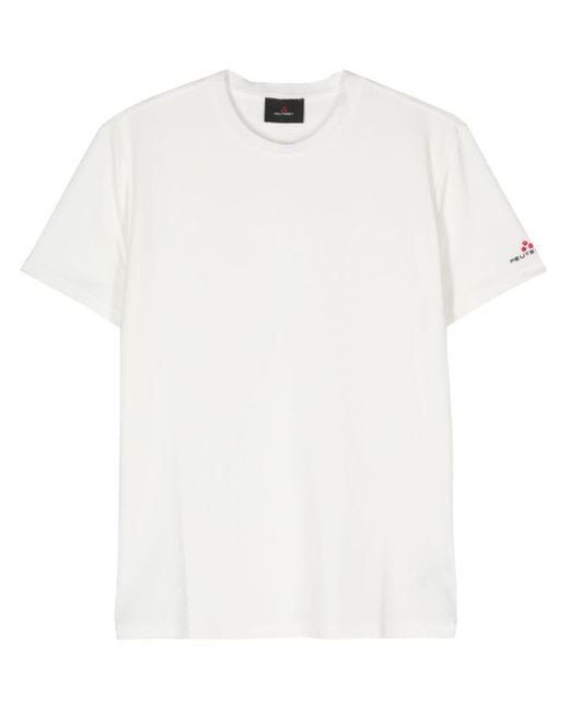 Peuterey White Logo-embroidered T-shirt for men