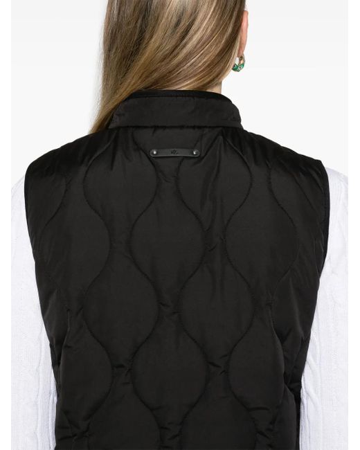 Ralph Lauren Black Mock-Neck Quilted Gilet