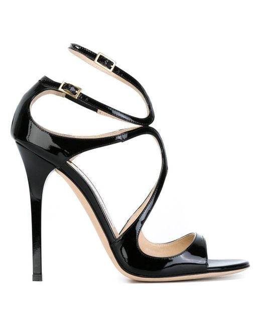 Jimmy Choo Black Lancer 85 Suede Pump