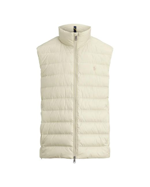 Polo Ralph Lauren White Pony Water-Repellent Quilted Gilet for men