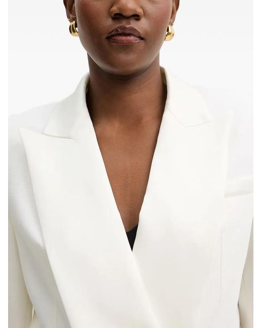 Pinko White Double-Breasted Blazer