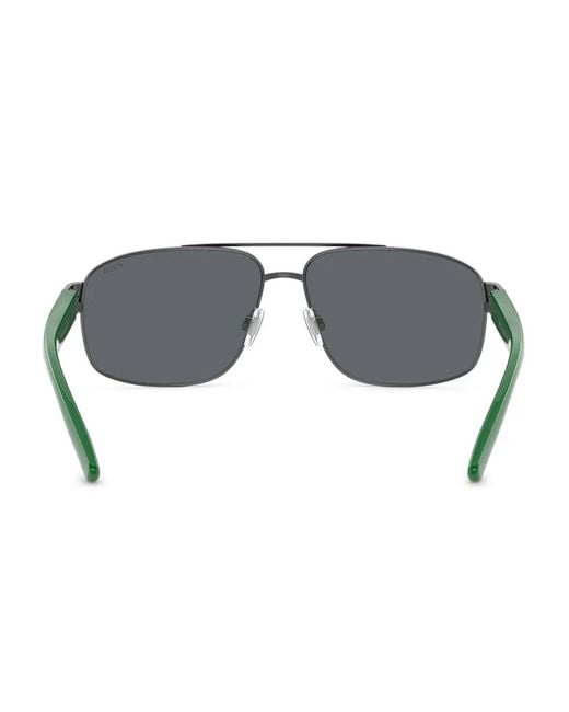 Polo Ralph Lauren Gray Pilot-Frame Sunglasses