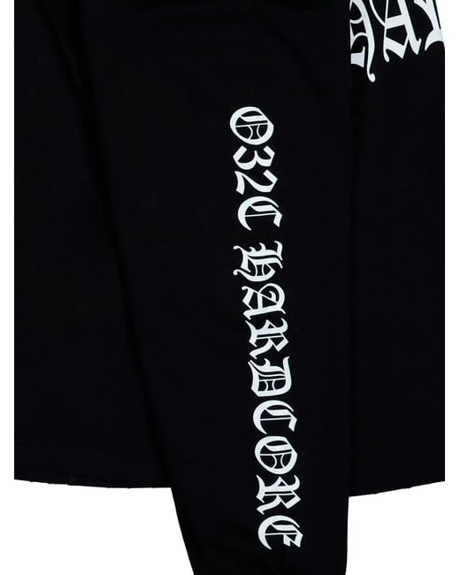 032c Black Lettering-Print Long-Sleeve Sweatshirt for men