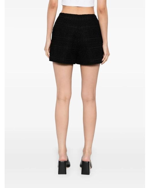 Elie Saab Black Macramé Shorts