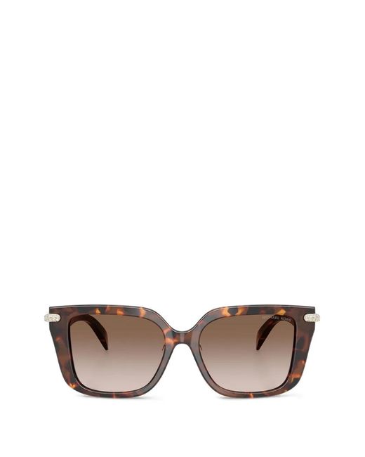 Michael Kors Brown Santo Domingo Square-Frame Sunglasses
