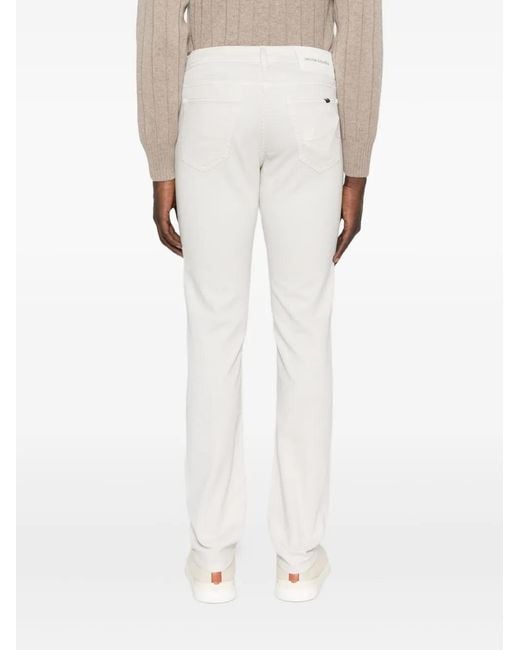 Jacob Cohen White Five-Pocket Trousers for men