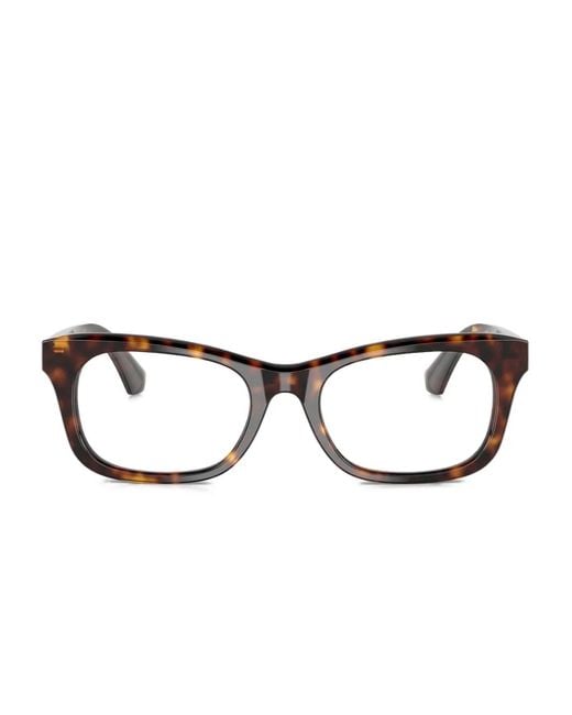 Burberry Brown Brille Mit Eckigem Gestell