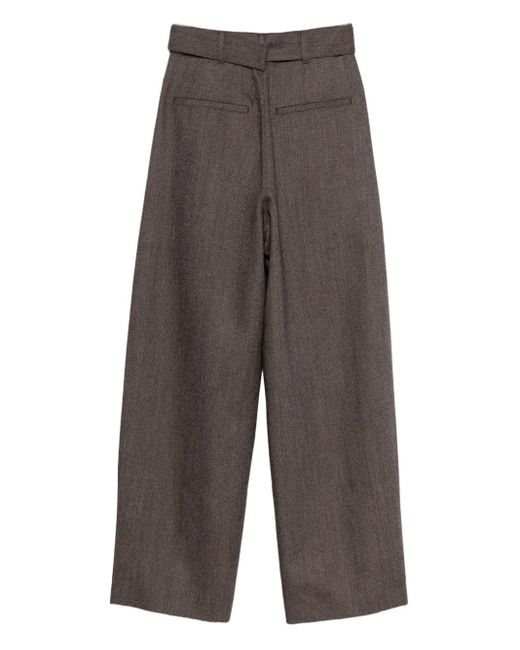 Soeur Gray Pleated Belted Trousers