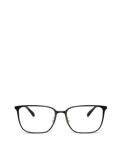 COACH Black Square-Frame Titanium Glasses for men