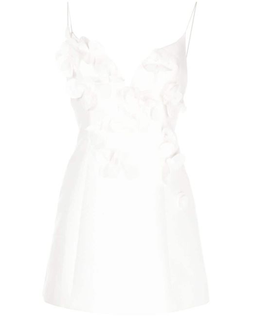 Acler White Isla Floral-appliqué Minidress