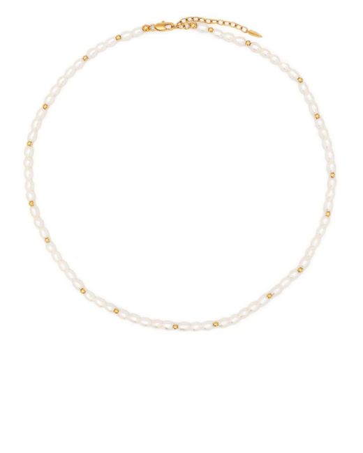 missoma Gold Short Seed Pearl Beaded Necklace