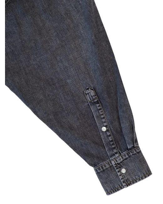 Stella McCartney Gray Button-Up Denim Shirt
