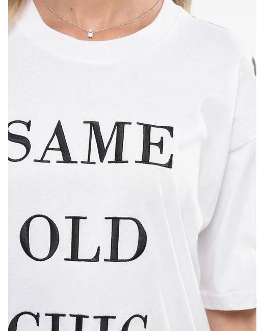Moschino White Logo-Lettering T-Shirt