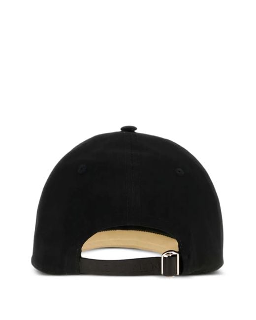 McQueen Black Two-Tone Cotton Baseball Cap for men