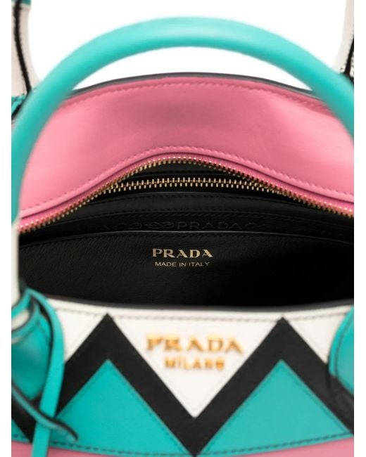Prada Pink Padlock-Detail Tote Bag