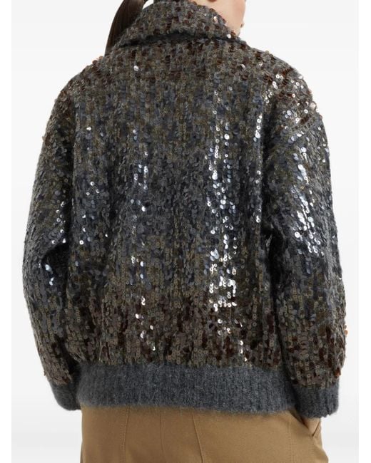 Brunello Cucinelli Multicolor Dazzling Embroidered Cardigan