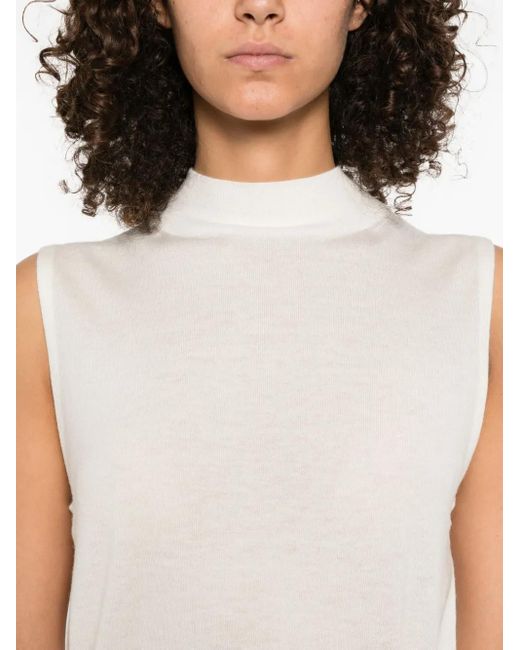 Vince White Mock-Neck Top