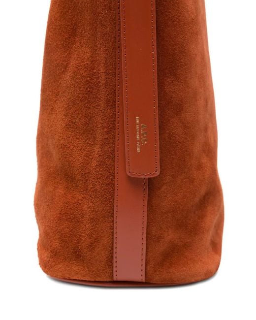 A.P.C. Brown Vera Suede Tote Bag