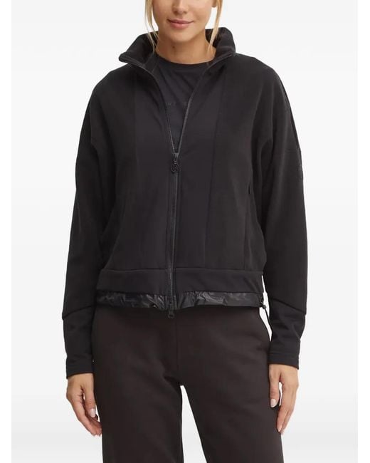Sportalm Black Logo-Patch Metallic-Trim Jacket