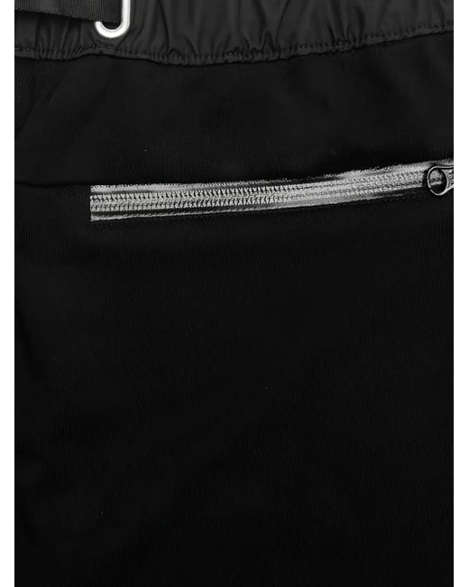 John Elliott Black Buckle-Fastening Panelled Shorts for men