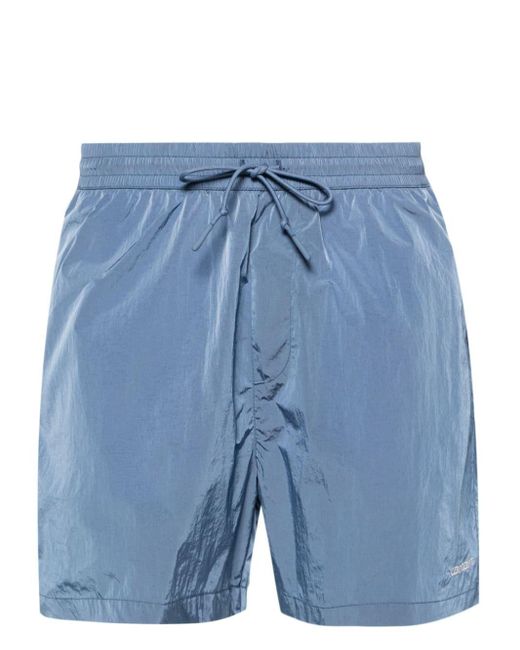 Carhartt Blue Tobes Crinkled Swim Shorts for men