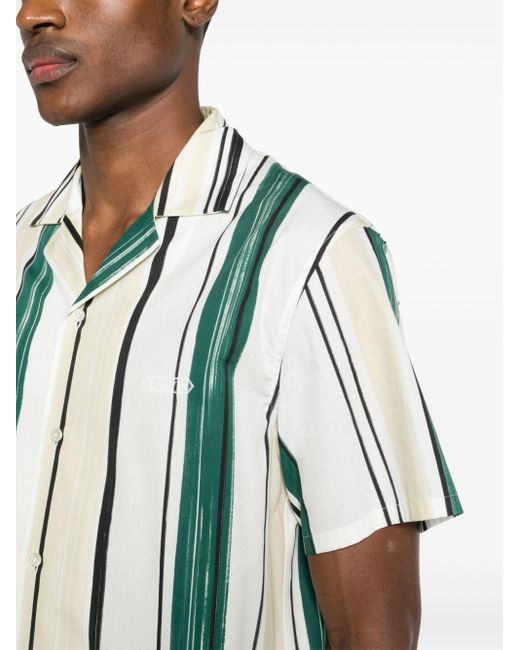 Camisa con logo bordado Lanvin de hombre de color Green