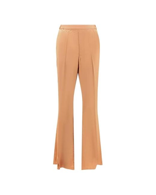 Mes Demoiselles White Elasticated-Waist Flared Trousers