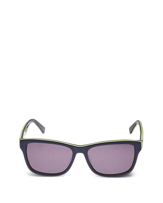 Lacoste Purple Rectangle-Frame Sunglasses for men