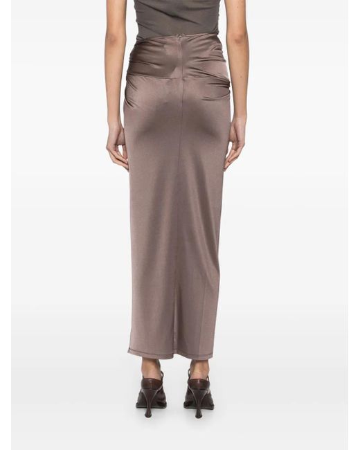 Oude Waag Purple Gathered Detail Dress